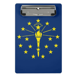 米国インディアナ州旗を持つミニ州 ミニクリップボード