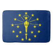 米国インディアナ州旗を持つ大浴場 バスマット (正面)