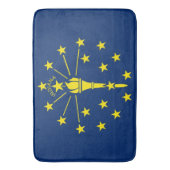 米国インディアナ州旗を持つ大浴場 バスマット (正面縦)