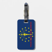 米国インディアナ州旗を持つ荷物タグ ラゲッジタグ (裏面縦)