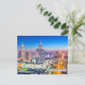 米国インディアナ州,風光明媚なダウンタウン ポストカード (スタンド正面)