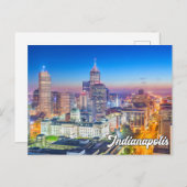 米国インディアナ州,風光明媚なダウンタウン ポストカード (正面/裏面)