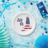 米国イーグル国旗、7月4日紙プレート ペーパープレート (パーティー)