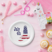 米国イーグル国旗、7月4日紙プレート ペーパープレート (パーティー)