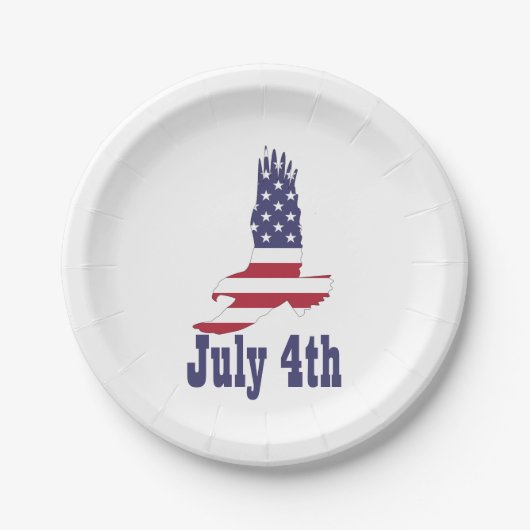 米国イーグル国旗、7月4日紙プレート ペーパープレート (正面)