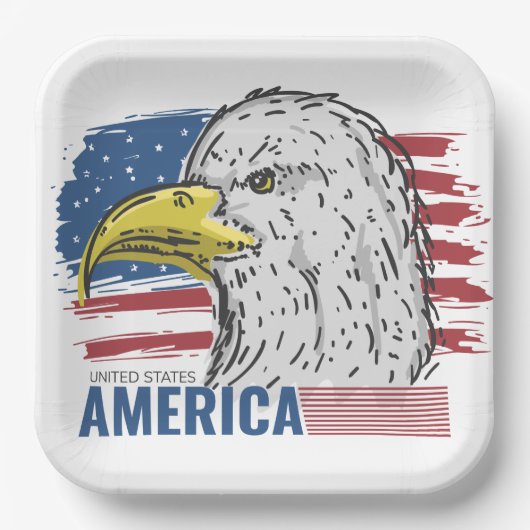 米国イーグル ペーパープレート (正面)