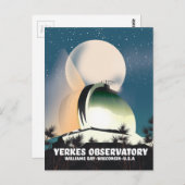 米国ウィスコンシン州イェルクス天文台ウィリアムズ湾 ポストカード (正面/裏面)