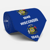 米国ウィスコンシン州旗と提携 ネクタイ (ロール)