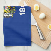 米国ウィスコンシン州旗の付いたキッチンタオル キッチンタオル (四つ折り)