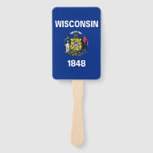 米国ウィスコンシン州旗を持つハンドファンのセット ハンドファン (正面)