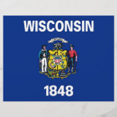 米国ウィスコンシン州旗を持つフライヤー チラシ (裏面)