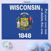 米国ウィスコンシン州旗を持つフライヤー チラシ (シングル)