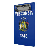 米国ウィスコンシン州旗を持つミニクリップボード ミニクリップボード (アングル2)