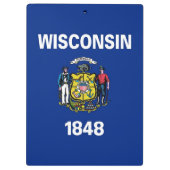 米国ウィスコンシン州旗を持つ愛国的なクリップボード クリップボード (裏面)