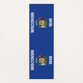 米国ウィスコンシン州旗を持つ愛国的なヨガマット ヨガマット (正面)