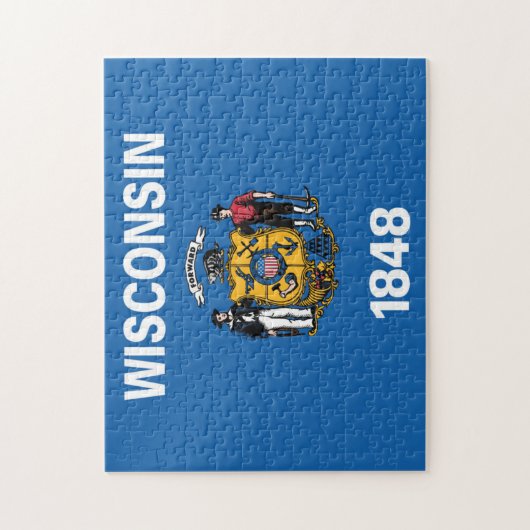 米国ウィスコンシン州旗 ジグソーパズル (縦)