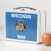 米国ウィスコンシン州旗 メタルランチボックス (インサイチュ)