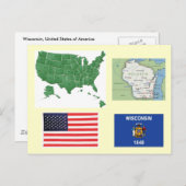 米国ウィスコンシン ポストカード (正面/裏面)