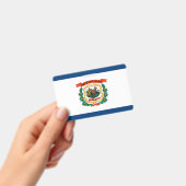 米国ウェストバージニア州州の旗と名前バッジ バッジ (手持ち)