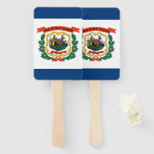 米国ウェストバージニア州旗とハンドファンのセット ハンドファン (正面&裏面)