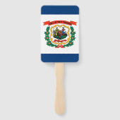 米国ウェストバージニア州旗とハンドファンのセット ハンドファン (裏面)