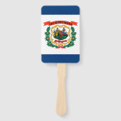 米国ウェストバージニア州旗とハンドファンのセット ハンドファン (正面)