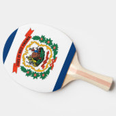 米国ウェストバージニア州旗の卓球ラケット 卓球ラケット (横)