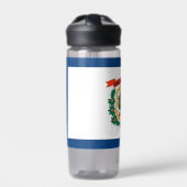 米国ウェストバージニア州旗を持つウォーターボトル ウォーターボトル (正面)