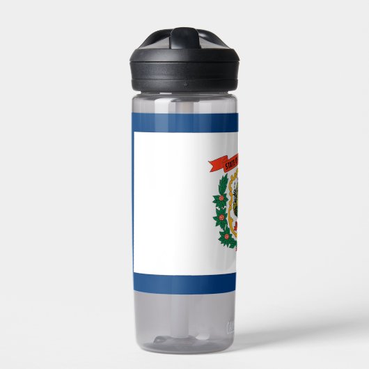米国ウェストバージニア州旗を持つウォーターボトル ウォーターボトル (正面)