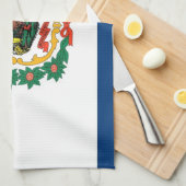 米国ウェストバージニア州旗を持つキッチンタオル キッチンタオル (四つ折り)