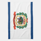 米国ウェストバージニア州旗を持つキッチンタオル キッチンタオル (縦)