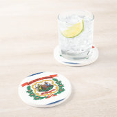 米国ウェストバージニア州旗を持つコースター コースター (側面)