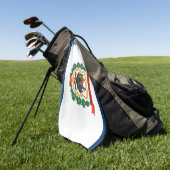 米国ウェストバージニア州旗を持つゴルフタオル州 ゴルフタオル (グリーン)