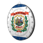 米国ウェストバージニア州旗を持つダーツボード ダーツボード (正面右)