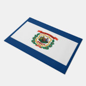 米国ウェストバージニア州旗を持つドアマット ドアマット (アングル)