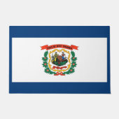 米国ウェストバージニア州旗を持つドアマット ドアマット (正面)