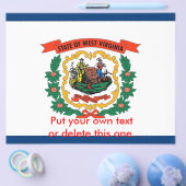 米国ウェストバージニア州旗を持つフライヤー チラシ (シングル)