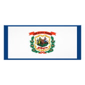 米国ウェストバージニア州旗を持つラックカード ラックカード (裏面)