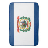 米国ウェストバージニア州旗を持つ大型バスマット バスマット (正面縦)