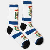 米国ウェストバージニア州旗を持つ女性用ソックス ソックス (右)