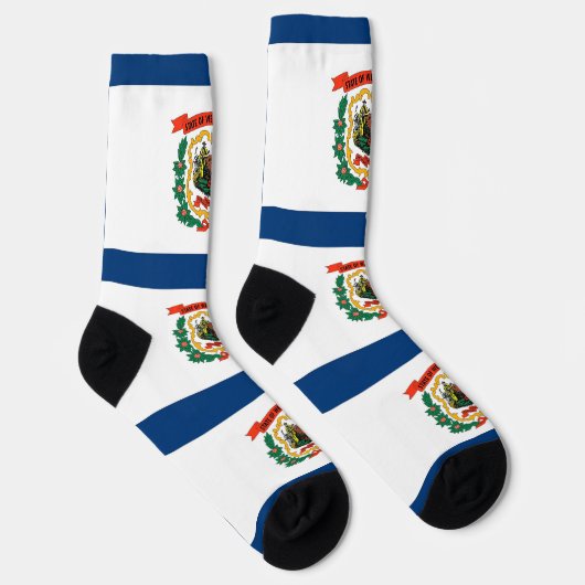 米国ウェストバージニア州旗を持つ女性用ソックス ソックス (右)