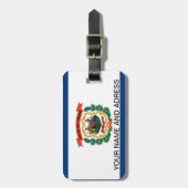 米国ウェストバージニア州旗を持つ荷札 ラゲッジタグ (正面縦)