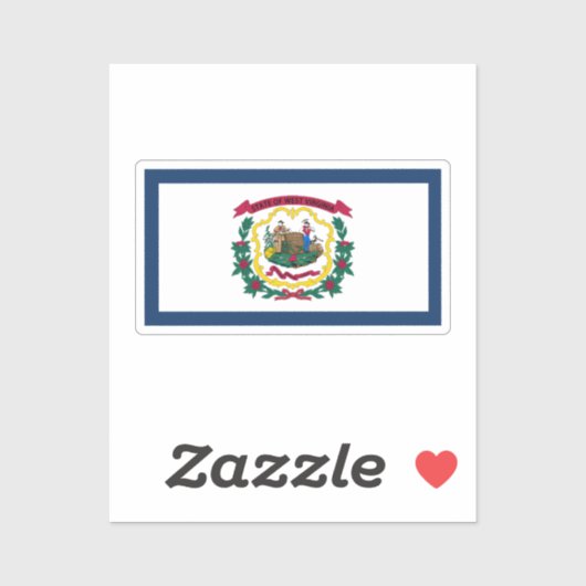 米国ウェストバージニア州旗 シール (シート)