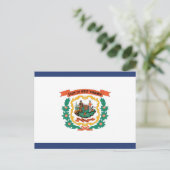 米国ウェストバージニア州旗 ポストカード (スタンド正面)