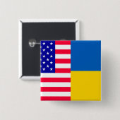 米国ウクライナ 缶バッジ (正面&裏面)