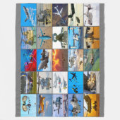 米国エアリフト航空「モンタージュ」 フリースブランケット (正面)
