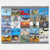 米国エアリフト航空「モンタージュ」 フリースブランケット (正面(横))
