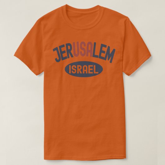 米国エルサレム1 Tシャツ (デザイン正面)