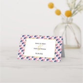 米国エレガントの結婚お祝い プレイスカード (裏面)