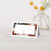 米国エレガント国旗の金ゴールド表の番号 プレイスカード (正面)